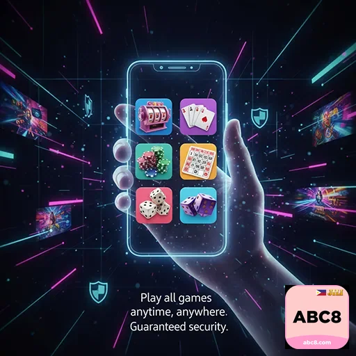 Mobile player enjoying bonuses at abc8 casino